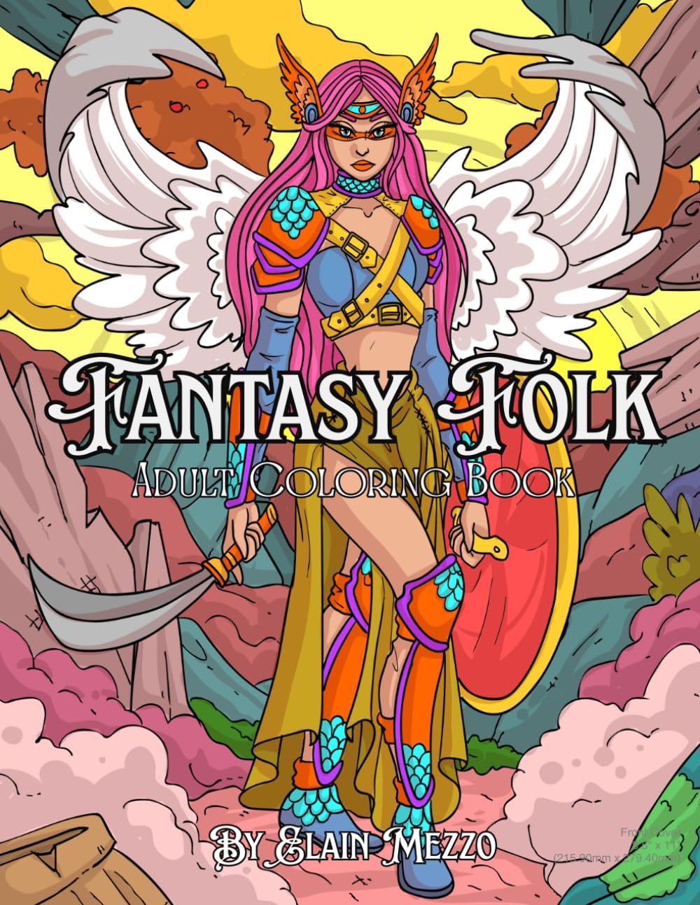 Fantasy Folk Adult Coloring Book | 31 Intricate Illustrations | Mythical Beings & Elaborate Worlds