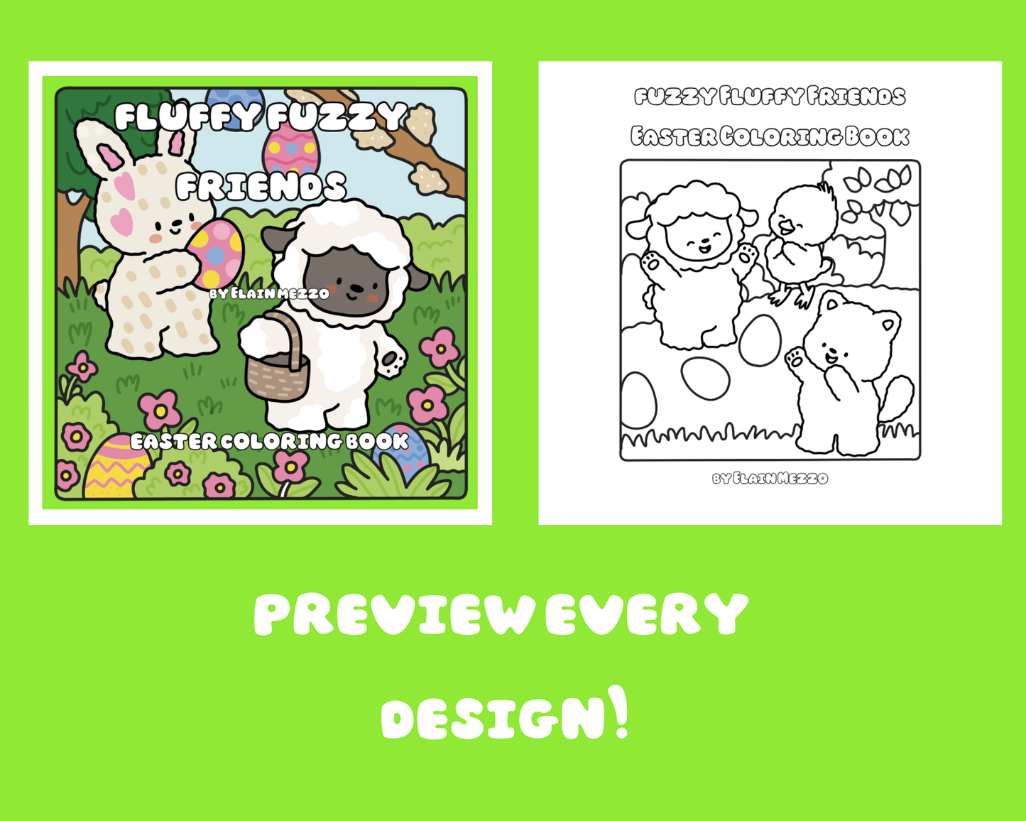 Fluffy Fuzzy Friends Easter Coloring Book