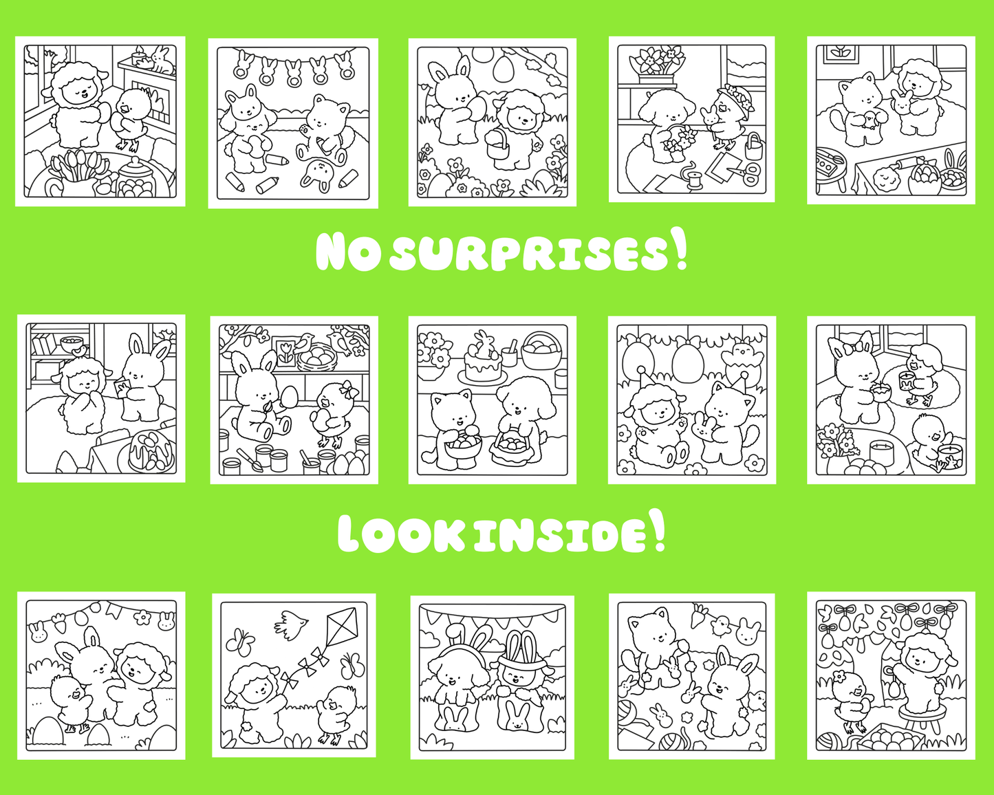 Fluffy Fuzzy Friends Easter Coloring Book