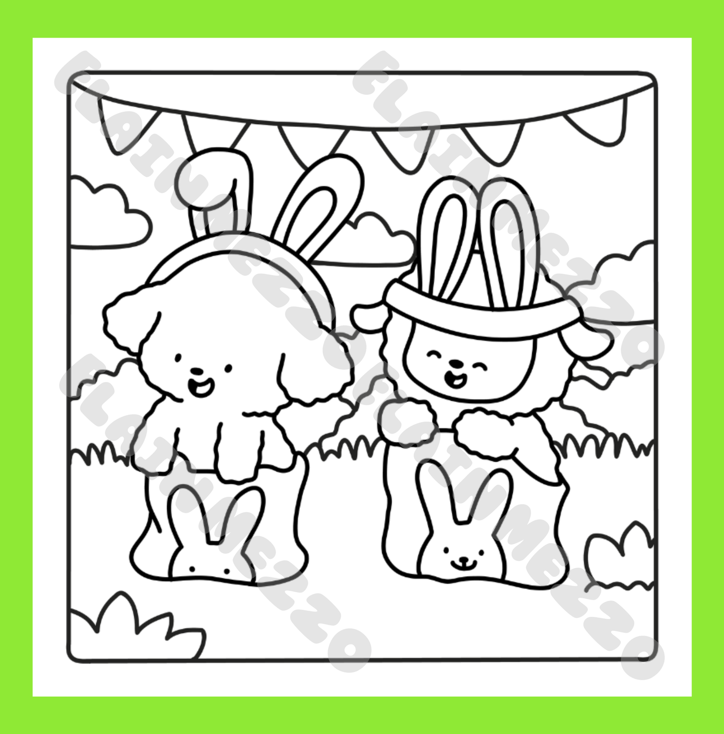 Fluffy Fuzzy Friends Easter Coloring Book