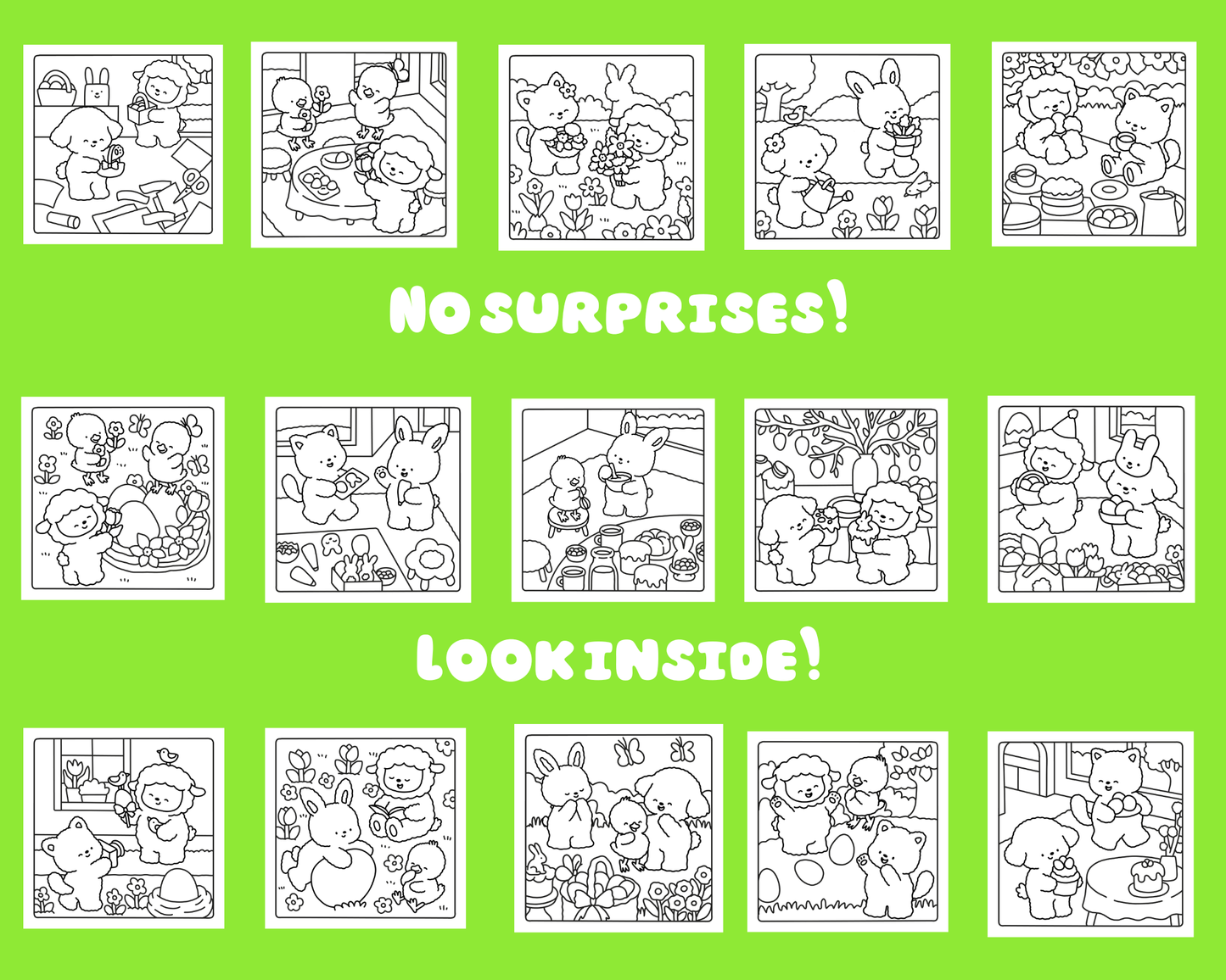 Fluffy Fuzzy Friends Easter Coloring Book