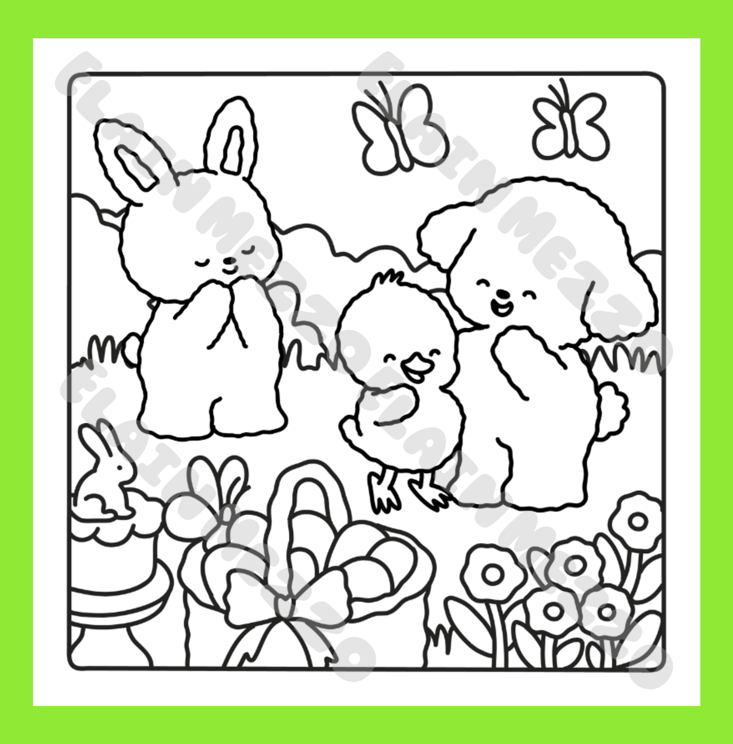 Fluffy Fuzzy Friends Easter Coloring Book